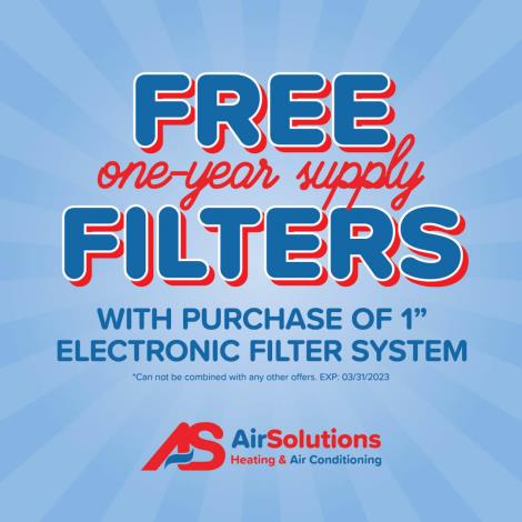 free one year supply of filters